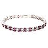 Image 2 : Natural Marquise Pink Rhodolite Garnet  Bracelet