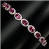 Image 1 : Natural 6x4mm AAA Pink Topaz Bracelet