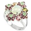 Image 3 : NATURAL OPAL TSAVORITE GARNET & TOURMALINE Ring