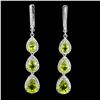 Image 1 : Natural Untreated Pear Green Peridot Earrings