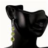 Image 2 : Natural Untreated Pear Green Peridot Earrings