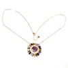 Image 3 : Natural Amethyst & Multi Gemstones Necklace