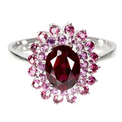 Natural  Rhodolite Garnet Ring