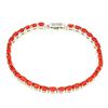 Image 1 : Natural Oval Orange Italian Coral Bracelet
