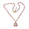 Image 3 : Natural Sky Blue Topaz & Pink Tourmaline Necklace
