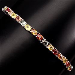 Natural Fancy Colors Sapphire 41.89 Ct Bracelet
