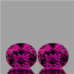 Natural AAA Magenta Purple Rhodolite Garnet Pair