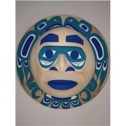 West Coast Native Blue Moon Mask with Eagle Spirit