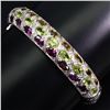Image 1 : Natural Citrine, Peridot & Rhodolite Garnet Bangle
