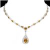 Image 1 : Natural Unheated  Pear Citrine Necklace