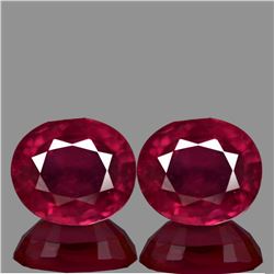 Natural AAA Fire Red Mozambique Ruby Pair