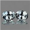 Image 1 : Natural Light Sky Blue Aquamarine Pair {Flawless-VVS1}