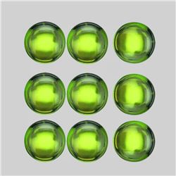 Natural Cabochon Green Peridot 9 Pcs{Flawless-VVS1}