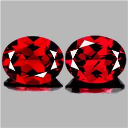 Natural Red Mozambique Garnet Pair {Flawless-VVS1}