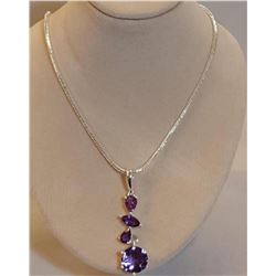 GORGEOUS 5 CT AMETHYST PENDANT.