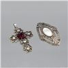 Image 1 : RARE 2 PIECE MARCASITE BROOCHE/PENDANT LOT
