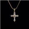 Image 2 : AMAZING14 KT STAMPED GOLD PLATED CROSS PENDANT