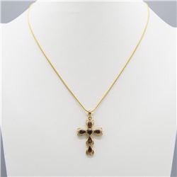 BEAUTIFUL 14 KT GOLD PLATED CROSS PENDANT