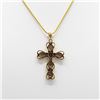 Image 3 : BEAUTIFUL 14 KT GOLD PLATED CROSS PENDANT