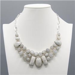 LUMINISCENT 235 CT NATURAL MOONSTONE NECKLACE