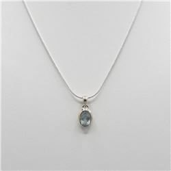 DAZZLING 3.5 CT SKY BLUE TOPAZ PENDANT