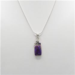 GORGEOUS 11 CT ARIZONA LAVENDER TURQUOISE PENDANT