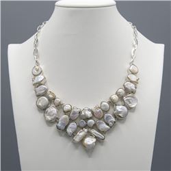 Beautuiful 205 Ct Natural Biwa Pearl Necklace