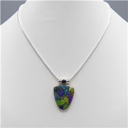 NATURAL18.7 CT RARE MULTI COLOR TURQUOISE PENDANT