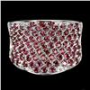 Image 1 : Natural Unheated Round Rhodolite Garnet Ring