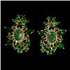 Image 1 : Natural Unheated Green Tsavorite Garnet Earrings