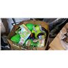 Image 2 : Box of new wine bottle holders and box of bubble blowers