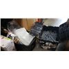 Image 1 : 2 totes of pegboard hooks,flagpoles and tire chains