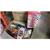 Image 2 : BOX OF BINS AND TOYS ADN GUMBALL MACHINE