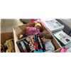 Image 2 : 2 BOXES OF DOLLS, LOONEY TUNES MUGS, GAMES, BASEBALL GLOVES, ETC