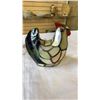 Image 2 : LEADED GLASS CHICKEN LAMP