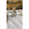 Image 3 : NEW EASTERN TEASET IN CASE AND SILK FRAMED PICTURE ON STAND