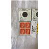 Image 2 : 3 GERMAN 1942 COINS 1, 5, 10 REICHSPFENNIG AND 2 BLOCKS OF 4 STAMPS