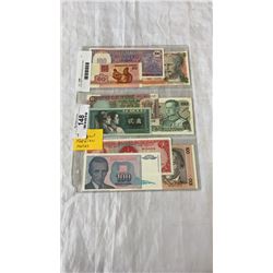 9 DIFFERNT FOREIGN BILLS ALL MINT CONDITION OR NEAR MINT