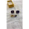 Image 2 : 2 STAINLESS RINGS, CUFFLINK AND PIN SET, AND FISCHER 24KT PLATED WATCH