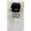 Image 3 : 2 STAINLESS RINGS, CUFFLINK AND PIN SET, AND FISCHER 24KT PLATED WATCH