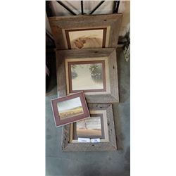 3 RUSTIC FRAMED PRINTS