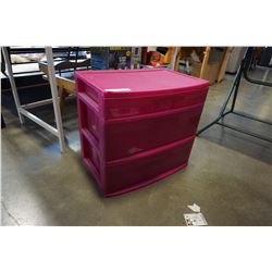 PINK 3 DRAWER ORGANIZER