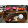 Image 1 : CENTERPIECE BOWL, DECORATIVE BOWLS AND PLAQUE AND BISCUIT JAR