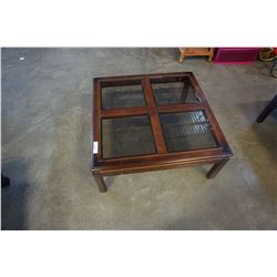 GLASSTOP COFFEE TABLE