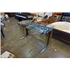 Image 2 : MODERN CHROME AND GLASS DESK