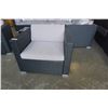 Image 2 : BRAND NEW OUTDOOR PATIO CLUB CHAIR W/ DARK GREY CUSHIONS - RETAIL $399