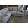 Image 2 : BRAND NEW LIGHT GREY FABRIC 5 PIECE MODULAR AND REVERSIBLE SECTIONAL SOFA - RETAIL $3699