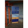 Image 1 : IKEA BLUE AND MAPLE CABINET WITH ROLL UP DOOR