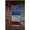 Image 2 : IKEA BLUE AND MAPLE CABINET WITH ROLL UP DOOR