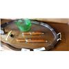 Image 2 : VINTAGE SERVING TRAY, KNIVES AND COLLECTIBLES